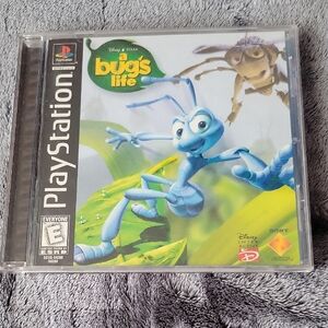 Sony PlayStation A Bug's Life Game - Green and Blue-1998-